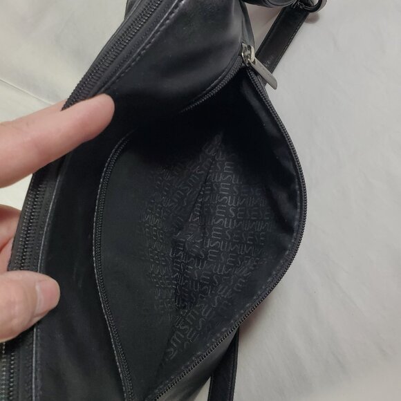 Stone Mountain Black Leather Bag with Embroidery - Picture 11 of 11